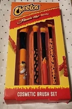 Flamin' Hot Cheetos 4 Piece Cosmetic Brush Set - Powder/Blender/Shadow/Eyeliner