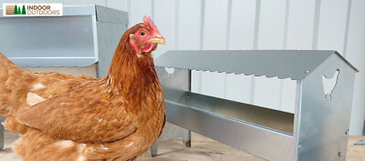 Chicken Duck Turkey Poultry Metal Feeder Complete Farm Animals Food House Hen