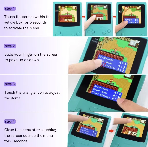 Nintendo Game Boy Color GBC AMOLED OLED XL Pantalla Táctil USB-C Batería ELIGE COLOR Foto 4 de 4