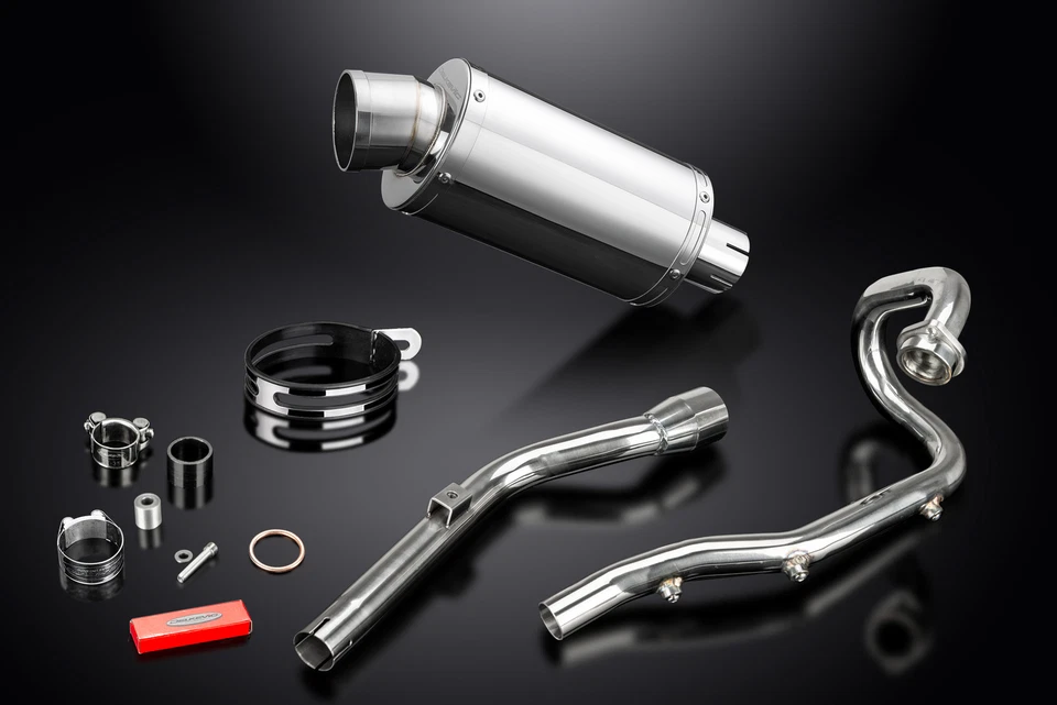 Silenciador de escape completo Yamaha XT225 Serow 1986-2007 9" ovalado de acero inoxidable Foto 4 de 4