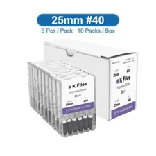 Dental Endo File Hand Use K/H/R Files 21/25/28mm Stainless Steel Root Canal File