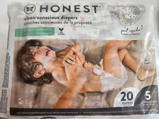 Honest Hypoallergenic plant based Size 5 curious cutie 20 Count All the Alpacas