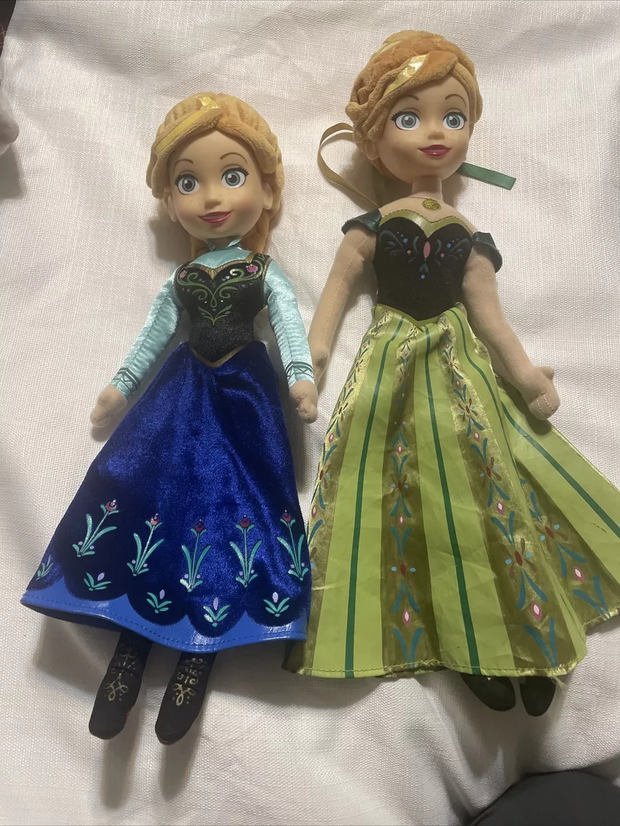Disney Frozen Anna Doll Princess VELVET DRESS And Coronation Dress