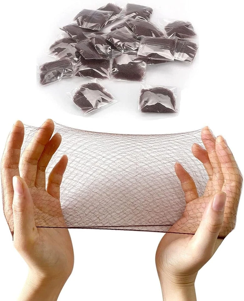 Bulk 20 Pcs Hair Nets for Women Bun, Invisible Hair Nets Elastic Edge Mesh - Image 3 of 4