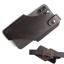 Leather Phone Holster/ Sheath With Belt Clip Loop Magnetic Closurecell Phone Cas