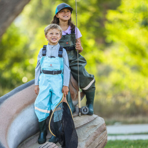 HISEA Kids Fishing Chest Waders Anti-Slip Bootfoot Nylon PVC Waterproof Hunting - Picture 12 of 22