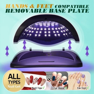 SUN 380W UV LED Nail Lamp 81 LED Gel Polish Dryer Professional Timer Auto Sensor - Image 1 of 4
