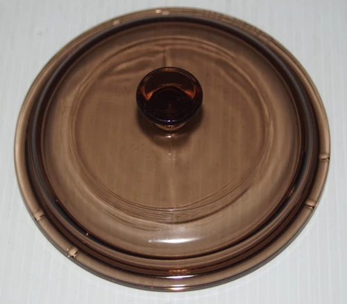 Vintage Pyrex P81C Corning Ware Visions Amber Glass Lid Only For .5L Sauce Pan
