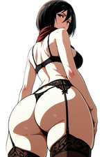 Mikasa Attack on Titan AOT Waifu Weatherproof Anime Sticker 6" Car Decal