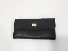 Vintage Liz Claiborne Black Genuine Leather Women's Wallet NEW