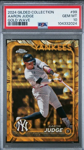 2024 Aaron Judge Topps Gilded Collection Gold Wave /75 PSA 10