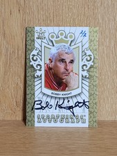 Bob Knight Auto Signed Bobby 2009 Sports Kings LTD ED 2/2 Gold Indiana Hoosiers 