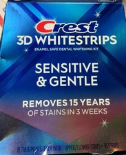 Crest 3D Whitestrips Sensitive & Gentle Removes 15 Years  Stains 3 Weeks  
