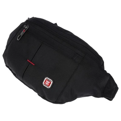 CHRISTIAN WIPPERMANN Große Robuste Gürteltasche Bauchtasche Business Tasche Schwarz 24x18x9 cm Herren