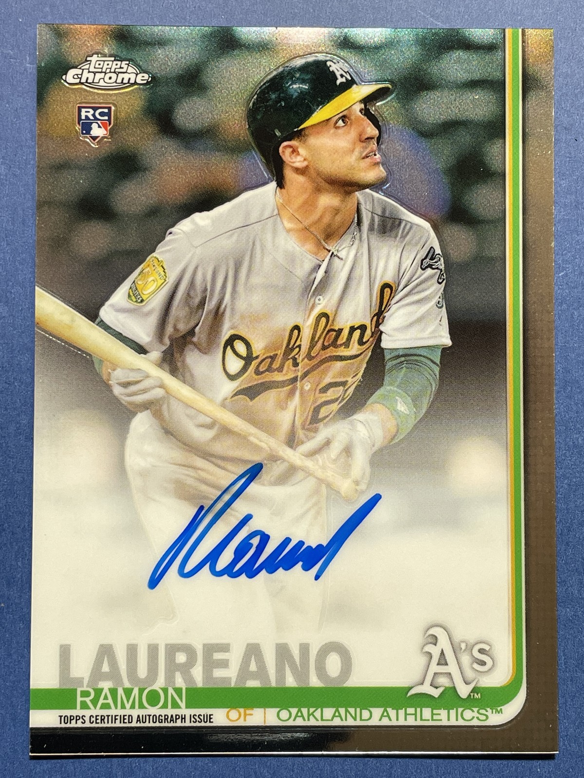 2019 Topps Chrome #RA-RL Ramon Laureano Rookie Autographs Oakland Athletics