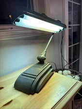 Large Vintage Flexo Art Deco Floating Drafting Table Desk Lamp Specialty Works