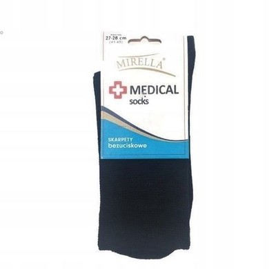 Medical Socks Men 41-43 Dark Blue, Pressure-Free, Cotton