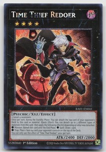 Time Thief Redoer RA01-EN041 Platinum Secret Rare 1st Edition