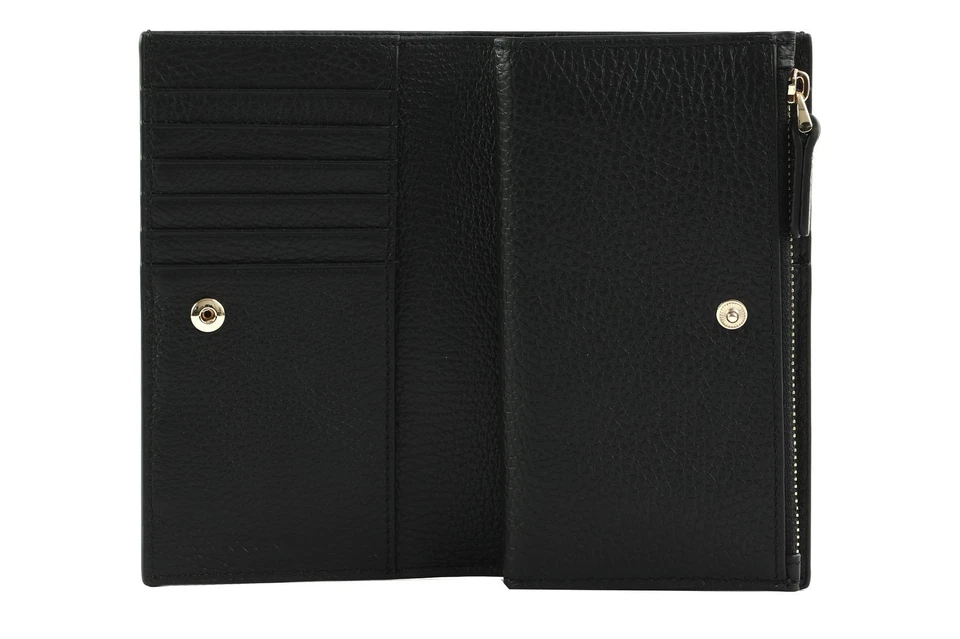 COCCINELLE porte-monnaie Dulse Soft Wallet Noir - Photo 2/4