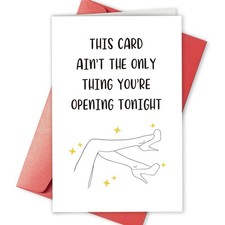 Rude Pun Anniversary Card for Him Her, Raunchy Valentines Day Card, Funny Wed...