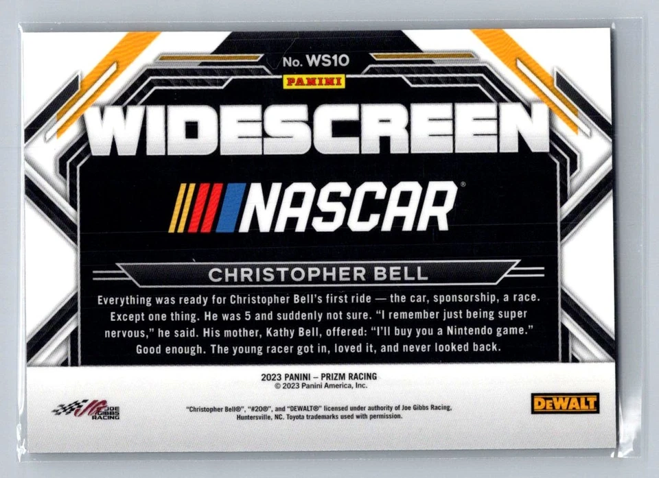 2023 Panini Prizm #WS10 Christopher Bell Widescreen - Image 2 of 2