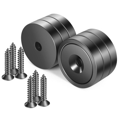 Magnete Mit Loch,50Kg Schwarz Extra Stark Neodym Magnet Schrauben,Magnete Rund,S