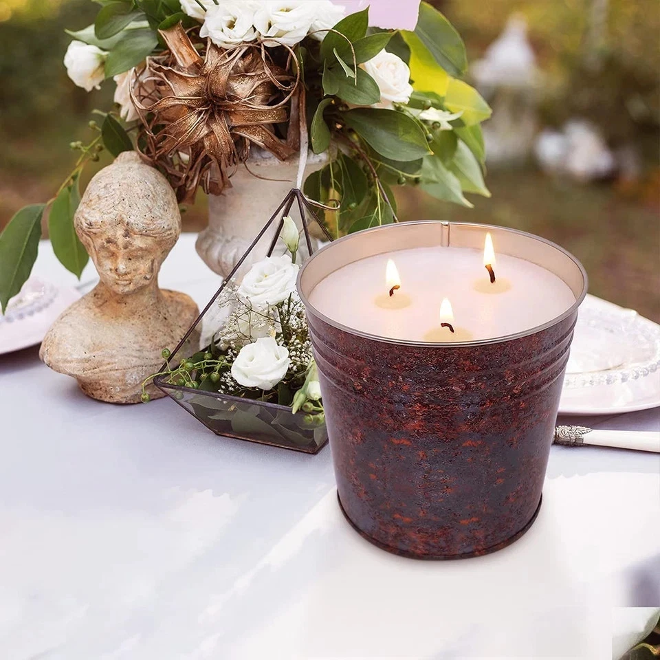 2 Packs Citronella Candle Outdoor Indoor, Large 3-Wick Bucket Candle for Summer, - Image 4 of 4