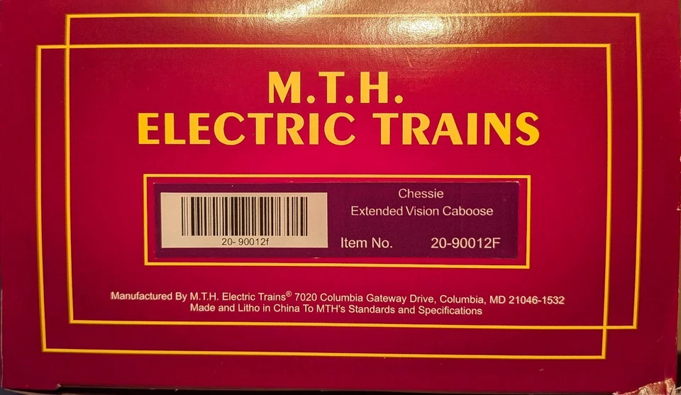 MTH Premier C&O Chessie Extended Vision Illuminated Caboose #3143 20-90012F  - Image 2 of 2