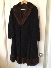 vintage persian lamb mink trim ladies coat