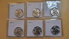 6-1943 S to 1948 S-San Francisco Washington 90% Silver Quarters -GEM Blast White
