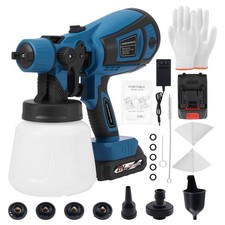 Electric Paint Sprayer Gun 200W Handheld HVLP 280-850ml/min 4 Nozzles Kit