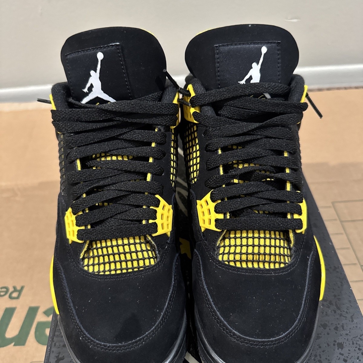 Size 8.5 Jordan 4 Retro Yellow Black Thunder DH6927017 | eBay