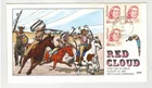 COLLINS HANDPAINTED FDC 2175 RED CLOUD NEBRASKA OGLALA LAKOTA INDIAN