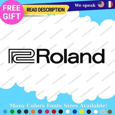 Fits Roland Sticker Decal Vinyl Guitar Bass Drum Keyboard Piano Synthesizer Part