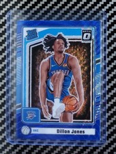 2024-25 Panini Donruss Rated Rookie Dillon Jones #250 Holo Blue Wave (RC) SP