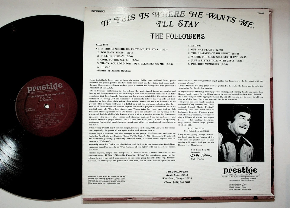 The Followers If This Is Where He Wants Me LP Prestige Gospel 78-086 Foto 2 de 4