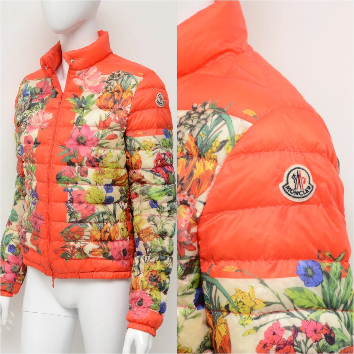 Moncler 碎花外套、夹克、背心尼龙外壳女| eBay