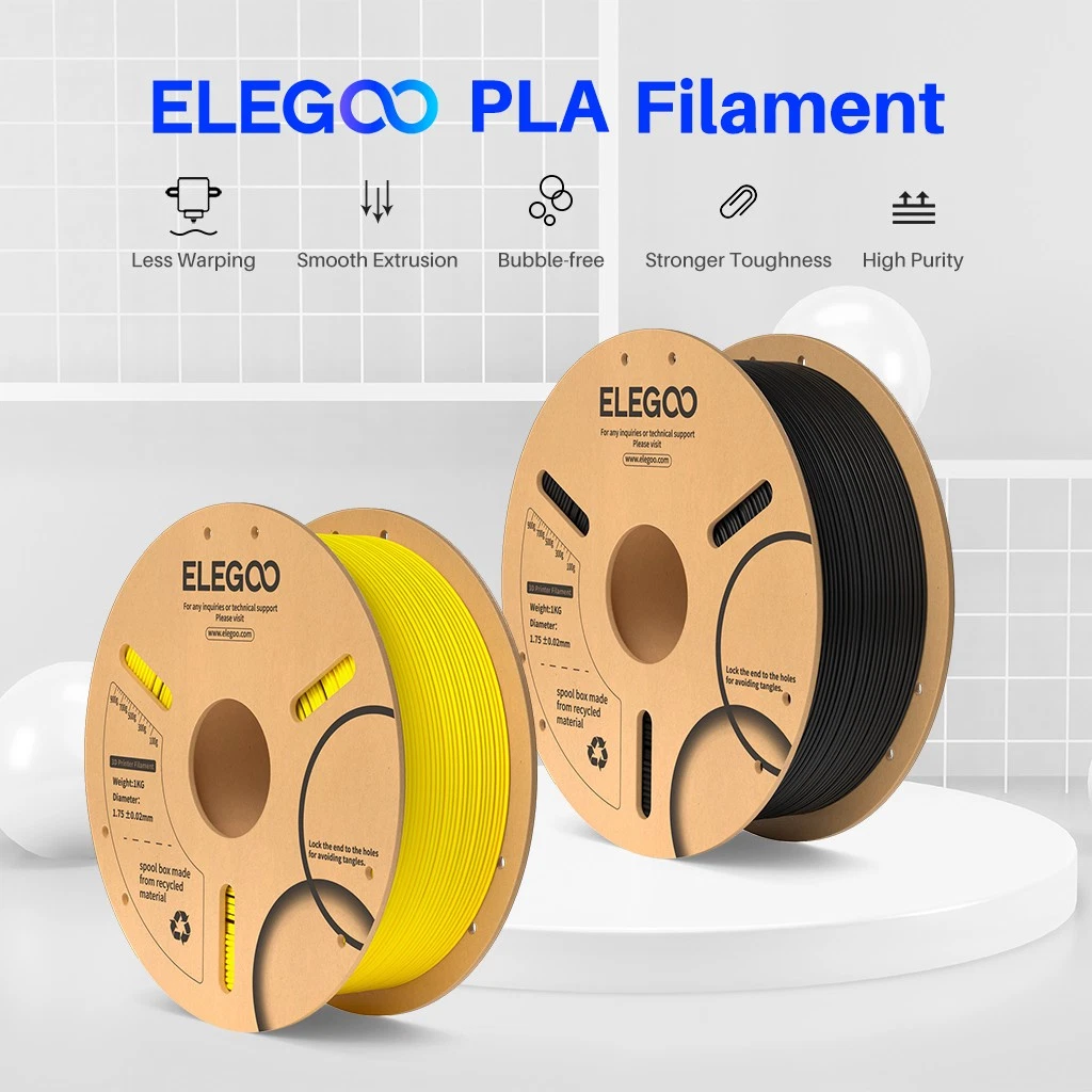 【Buy 5 Pay 3 】ELEGOO 3D Printer Filament PLA/PLA+/Matte/PETG Silk Lot 1.75mm 1KG