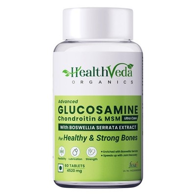 Health Veda Organics Plant Based Glucosamine Healthy Joint, Bones - 60 Tabs