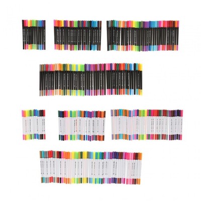 Pinselstift Set mit Zwei Spitzen für Aquarell, Acrylmalstifte, Farbmarker für