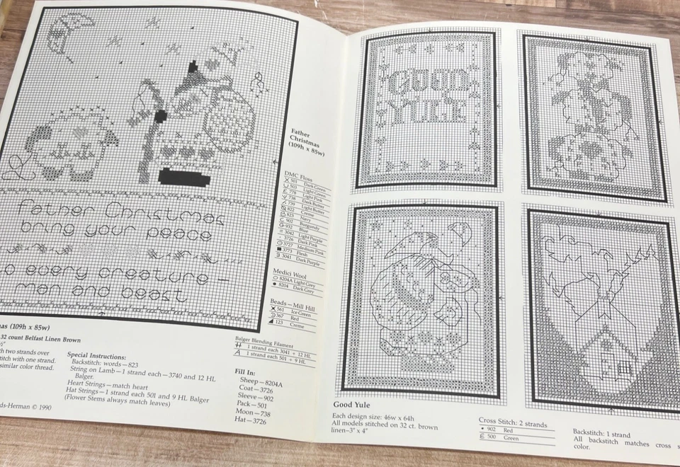 "Bucilla Shepherds Bush Good Yule Cross Stitch Pattern Book - Image 3 of 3