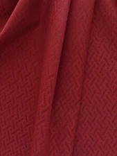 JOHNSTONS of ELGIN "SONNET/Currant" Red Merino Wool Jacquard-$458-27.5"x27.25"