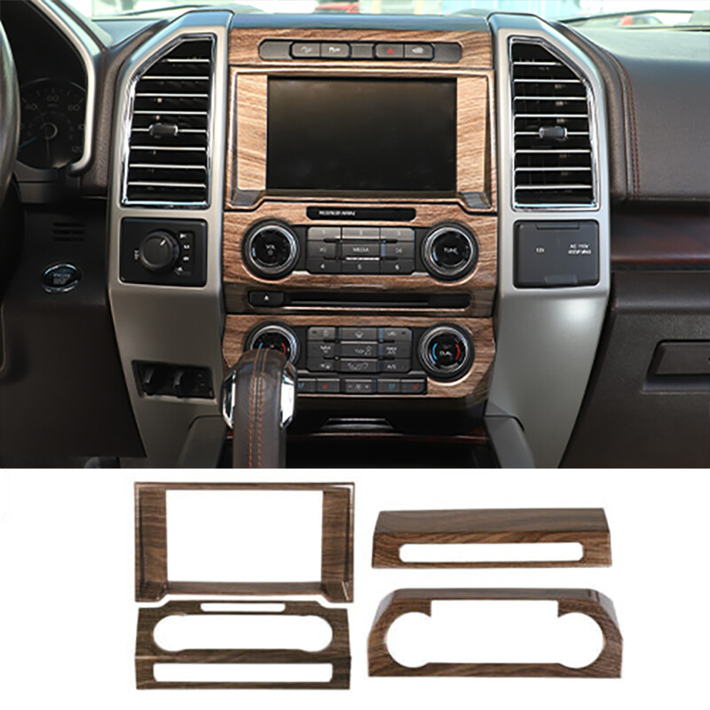 09-14 Ford F150 Lariat Driver Left Front Door Trim Panel Black/Wood