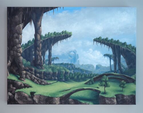 &#034;Pastoral Plains&#034; Xenoblade Chronicles Inspired Original by Artist 18x24