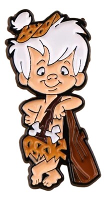 Bam Bam Cartoon Character Metal Enamel 1.37 Inch Tall Pin