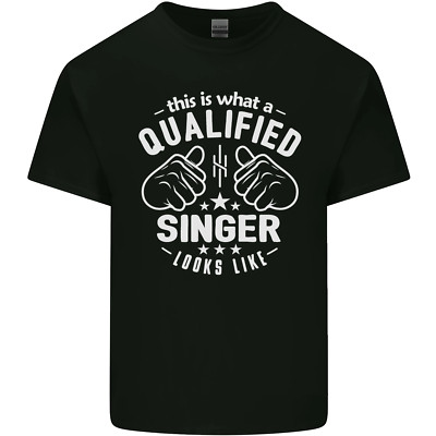 This Is What a Qualified Singer Looks Like Herren Baumwolle T-Shirt Tee Oberteil