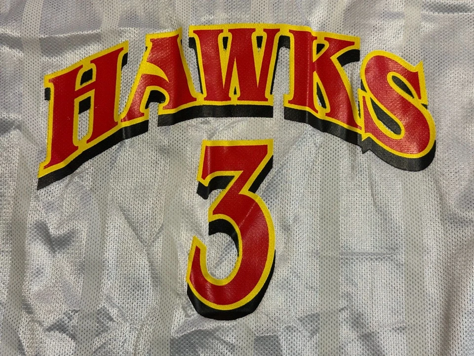 Reebok Shareef Abdur-Rahim Atlanta Hawks Jersey Size LG NBA Basketball White D13 - Image 3 of 4