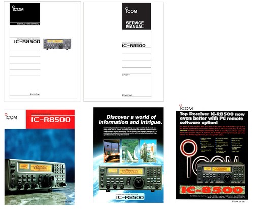 ICOM R-8500 INSTRUCTION MANUAL + SERVICE MANUAL + COLOR BROCHURE