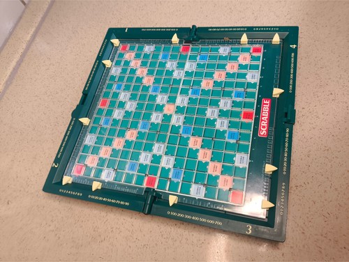 Vintage Travel Scrabble Deluxe Hard Case Complete