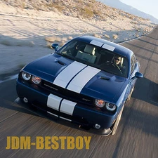 2008-2013 Dodge Challenger 10" Rally Racing Stripes Decal Sticker Vinyl Wrap